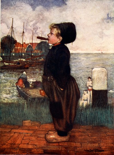 A Boy Smoking, Volendam, 1904 by Nico Jungman